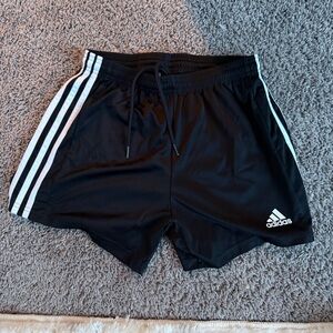 Adidas Black Shorts with White Accents